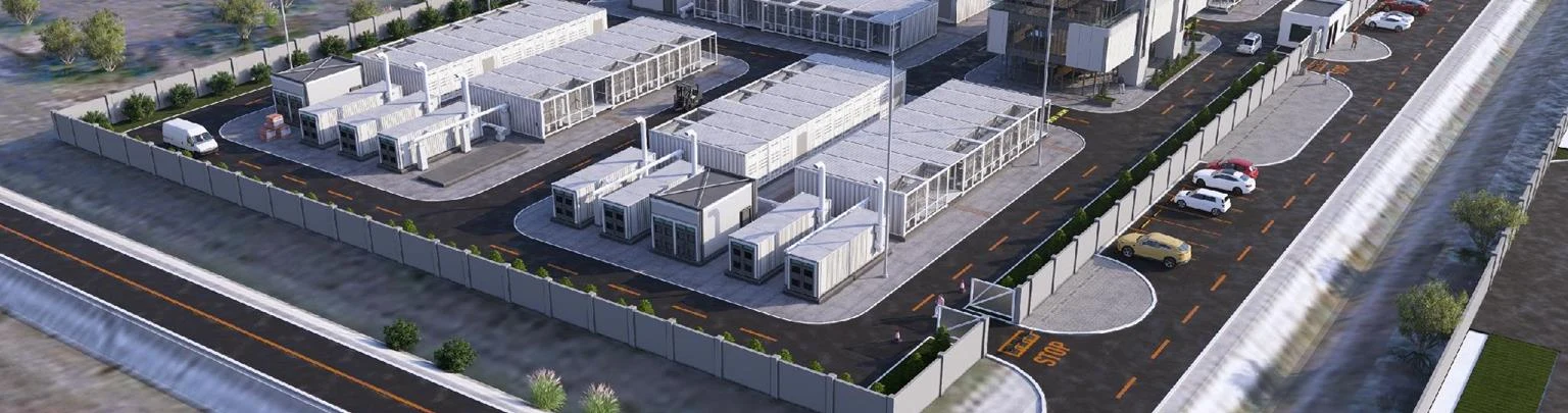 Панорама кампуса модульных центров обработки данных